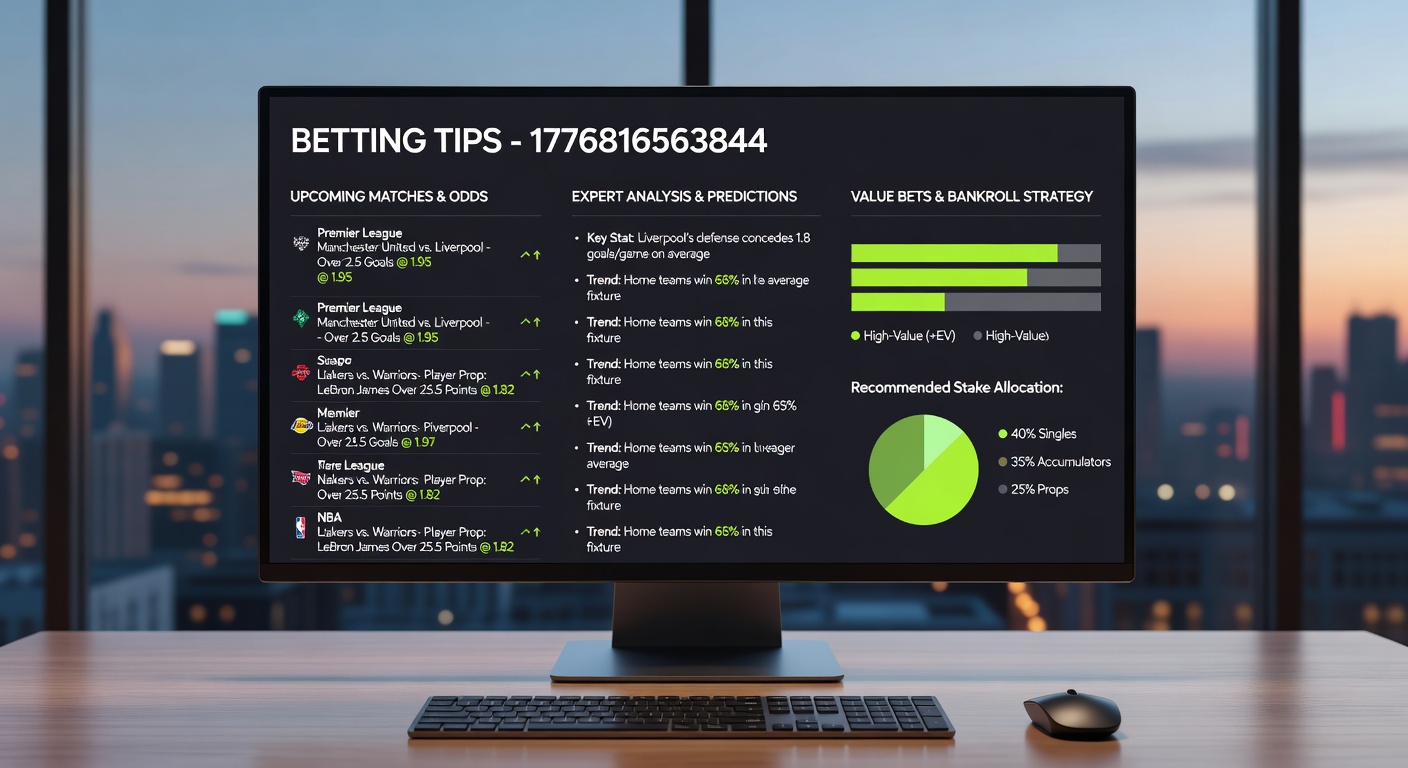 Infographic detailing bankroll management charts and successful betting streaks in April sports events, with soccer and basketball highlights