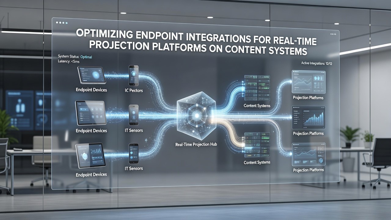 Screenshot of a real-time projection dashboard connected to optimized content system endpoints