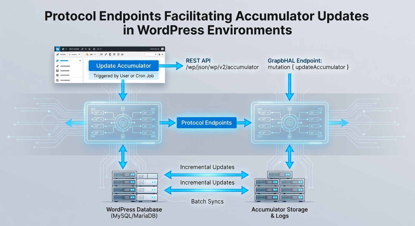Screenshot of endpoint configuration settings within a WordPress dashboard for accumulator content management